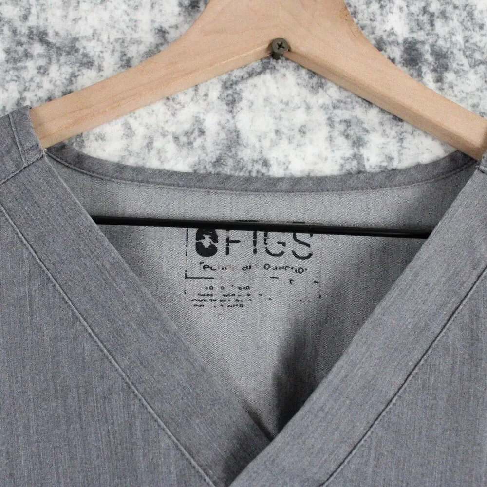 Figs Men’s Technical Collection Scrub Set Gray Pants XL/S T2001S -Top XXL FM1500